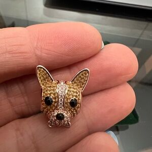 Gona Gold and Black Dog Face charm.